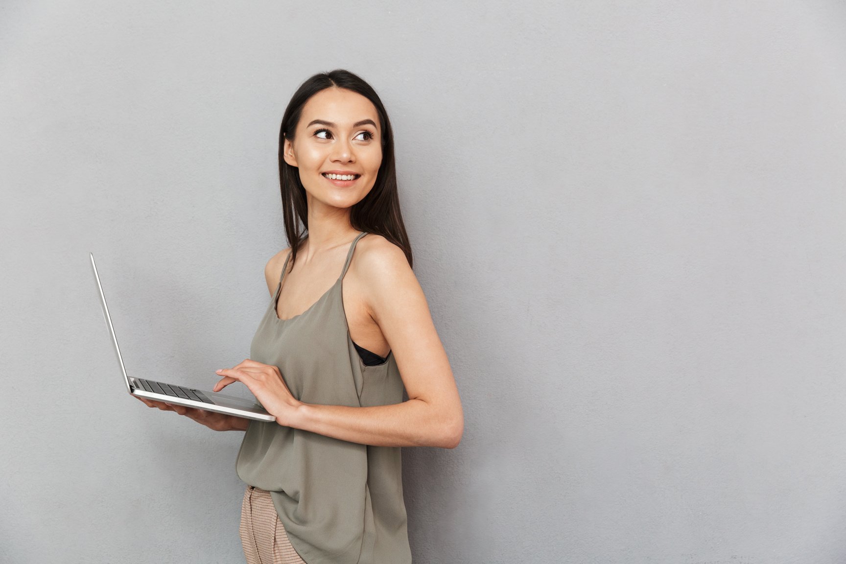 Woman Using Laptop